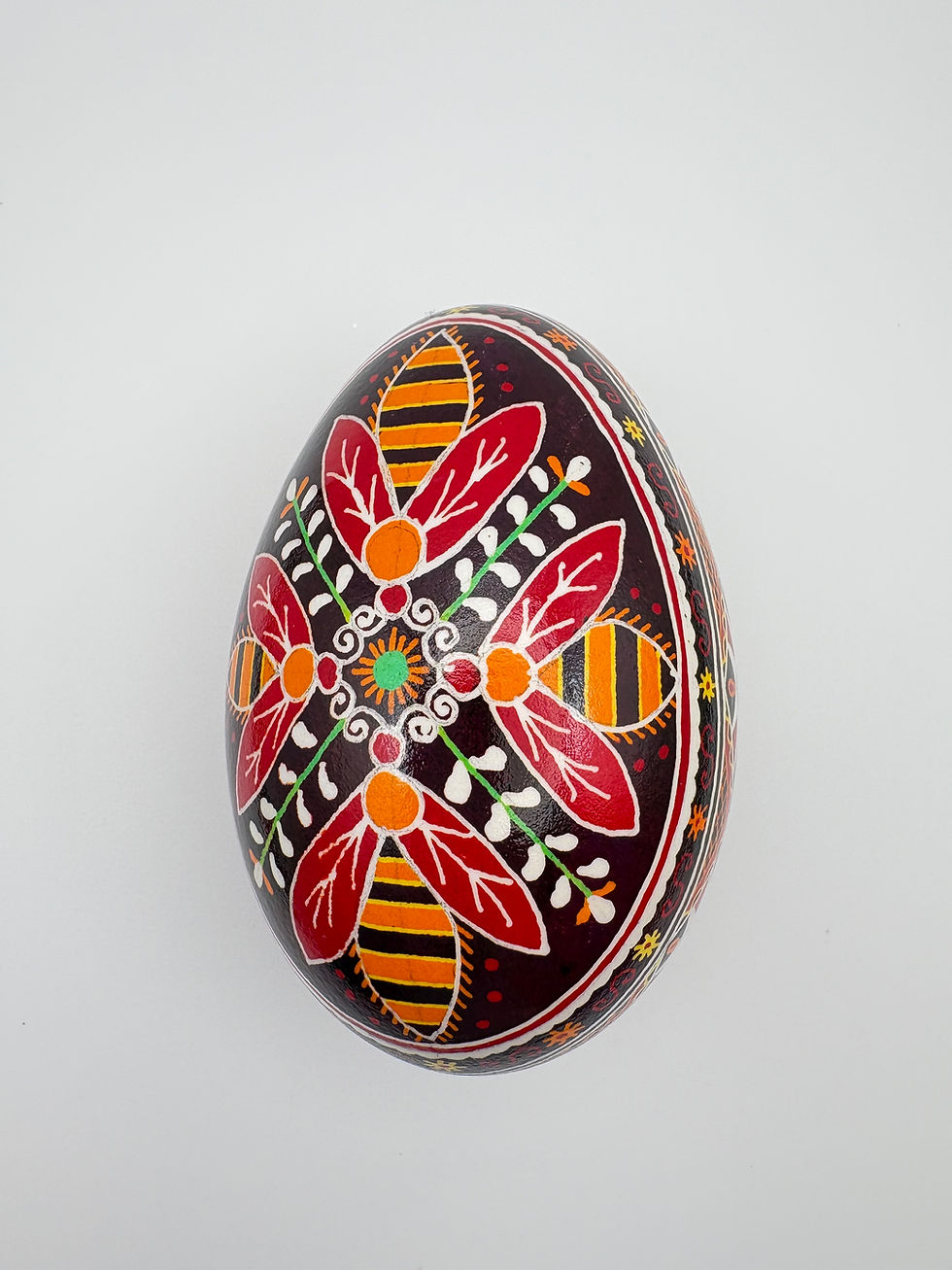 Thumbnail: Pysanka Goose Egg Art Bee Design