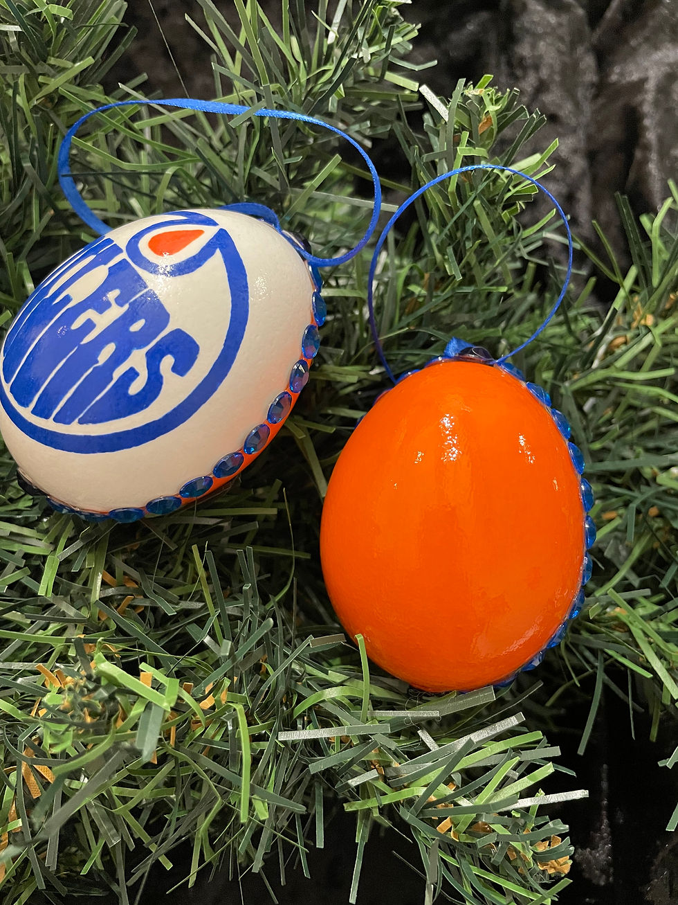 Thumbnail: Edmonton Oilers Hand Painted ornament