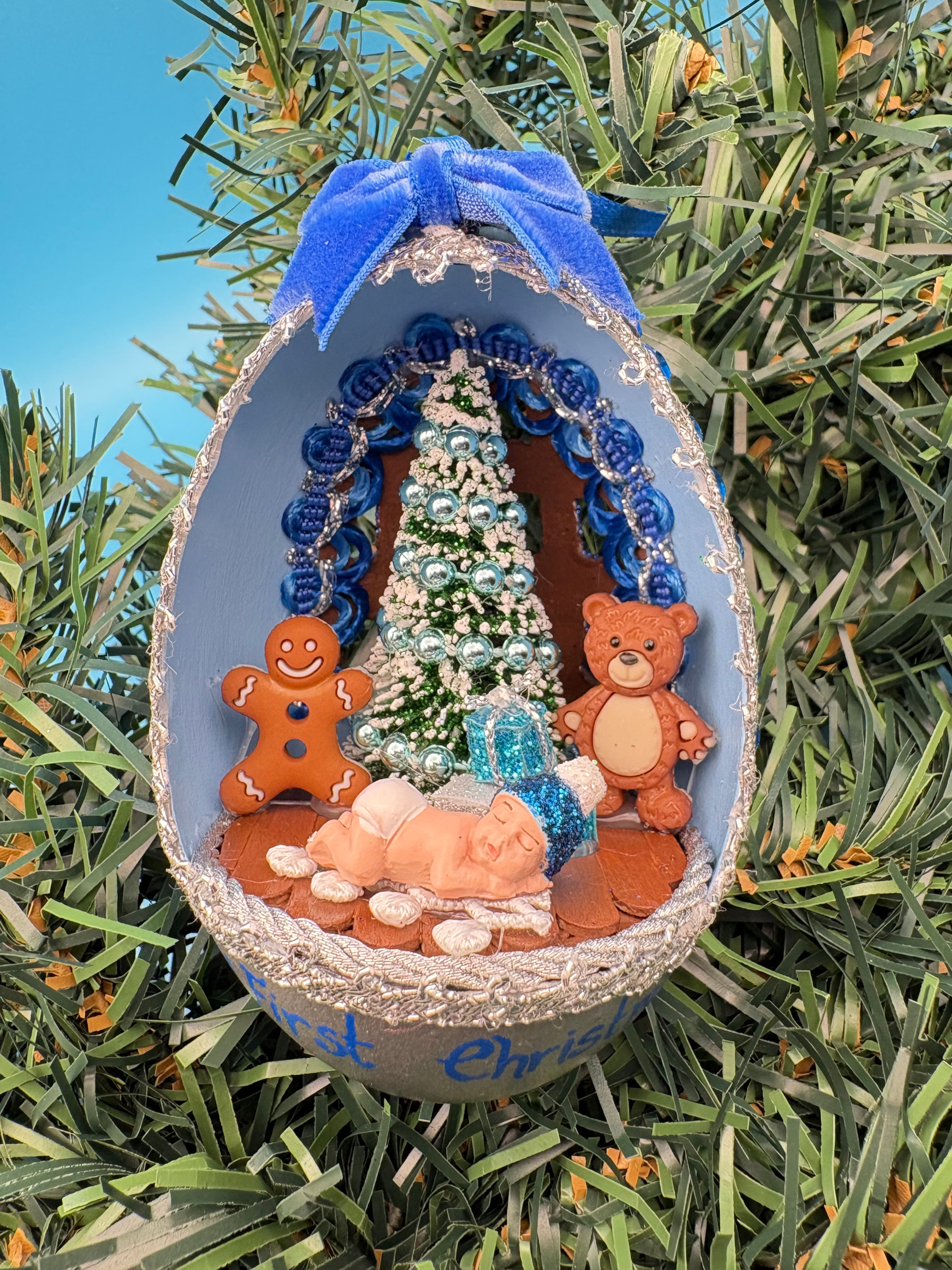 My First Christmas Goose Egg Christmas Tree Ornament
