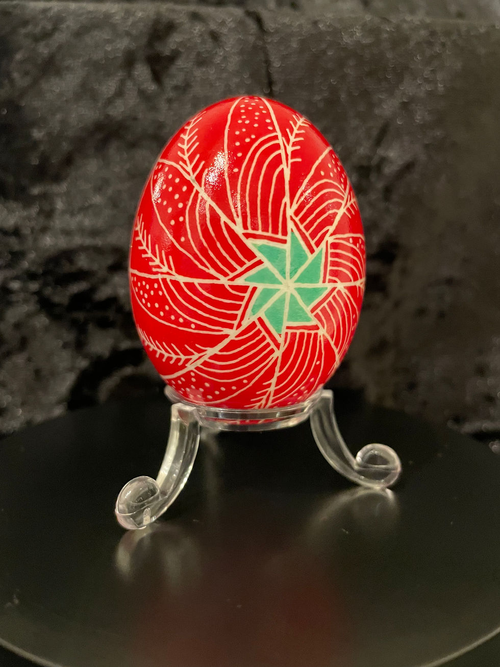 Thumbnail: Pysanky Ukrainian Duck Egg, Easter dyed egg with traditional Ukrainian technique