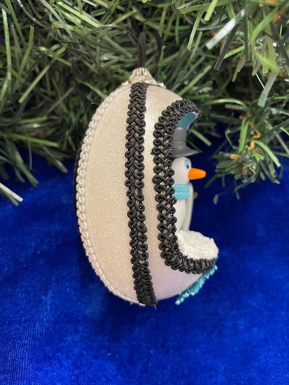 Black and white cute penguin ornament