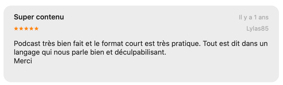 Avis d’auditeur du podcast Famille Complice — 4