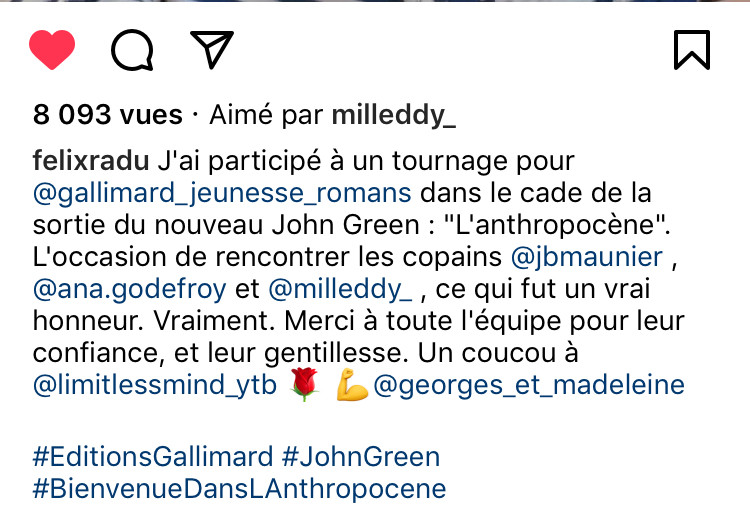Commentaire de Félix Radu après le tournage