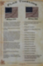 Thumbnail: "FLAG TIMELINE" poster illustrates historical US flags from 1779 and 1860.