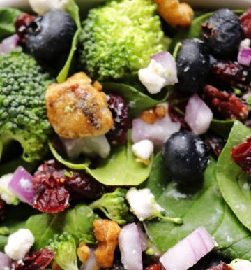 Honey Balsamic Blueberry Broccoli Salad