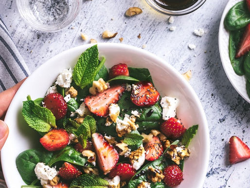 Fresh Strawberry Salad with Zarzis Strawberry Balsamic Vinegar