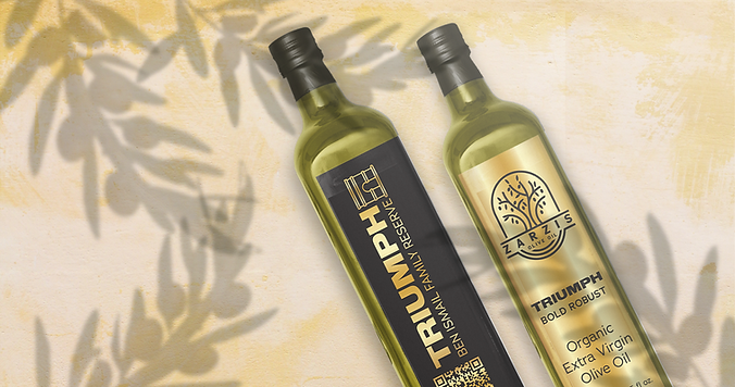 Zarzis awarding-winning extra virgin olive oil product mockup