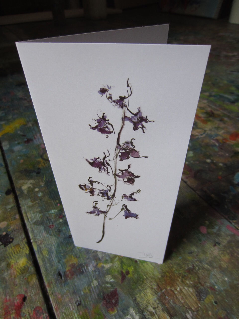 Thumbnail: Blue Delphinium greeting card 