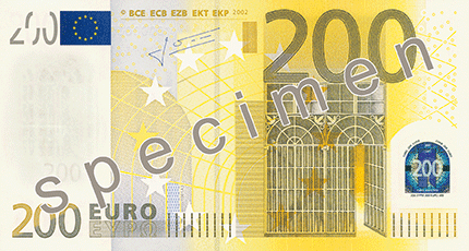200 euro artnote face