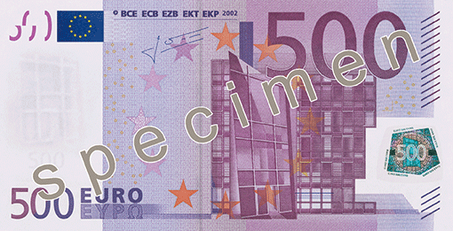 500 euro artnote face