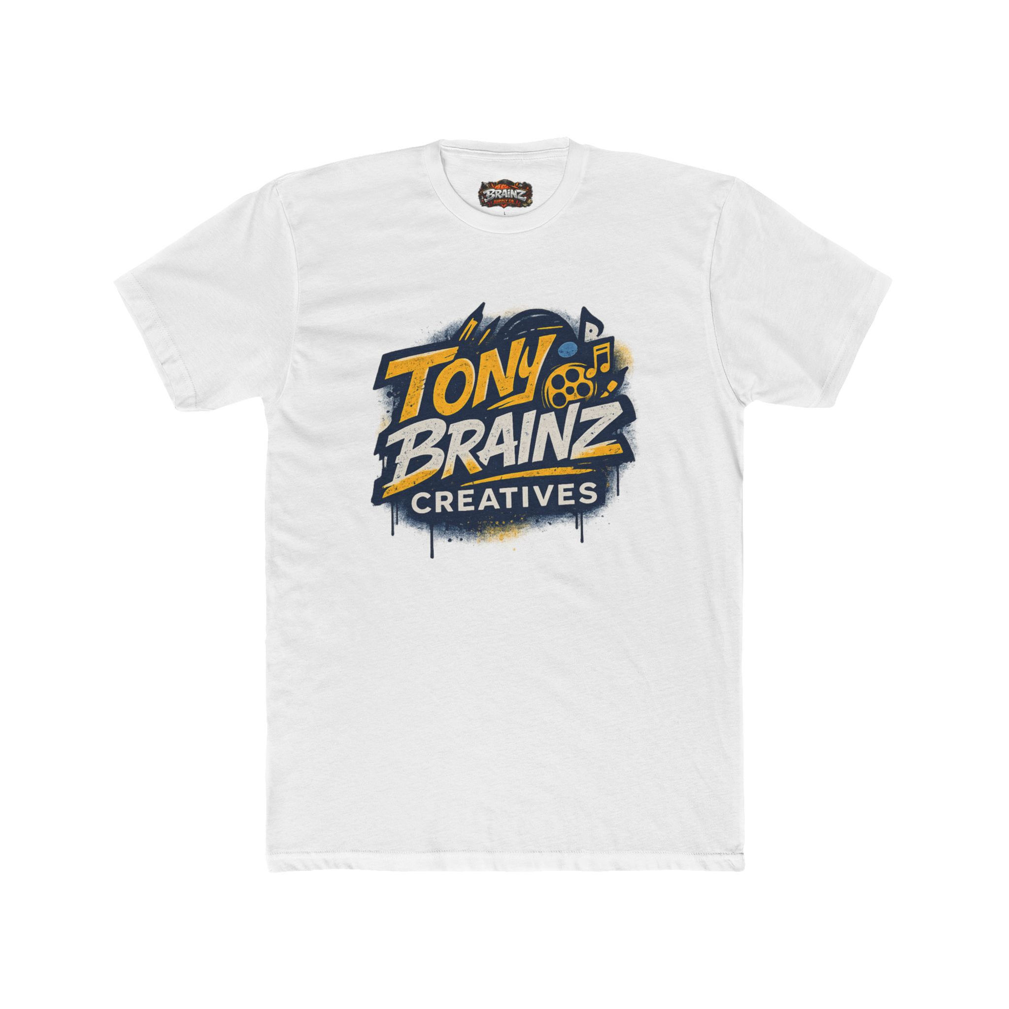Tony Brainz Creatives Logo T‑Shirt — Graphic Crew Tee for Designers & Creators