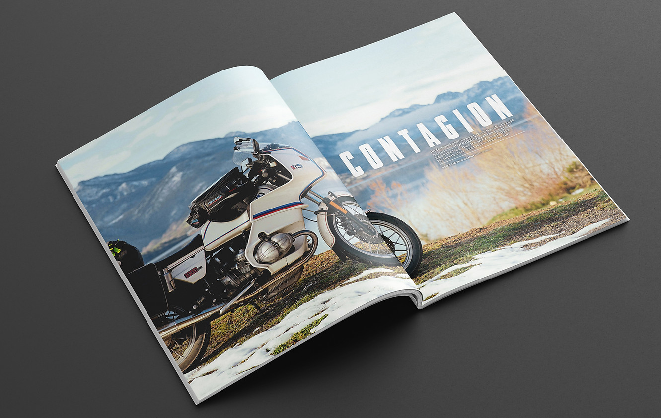 Classic Bike Guide Motorcycle feature Design Double Page Spread JRS Graphic Design