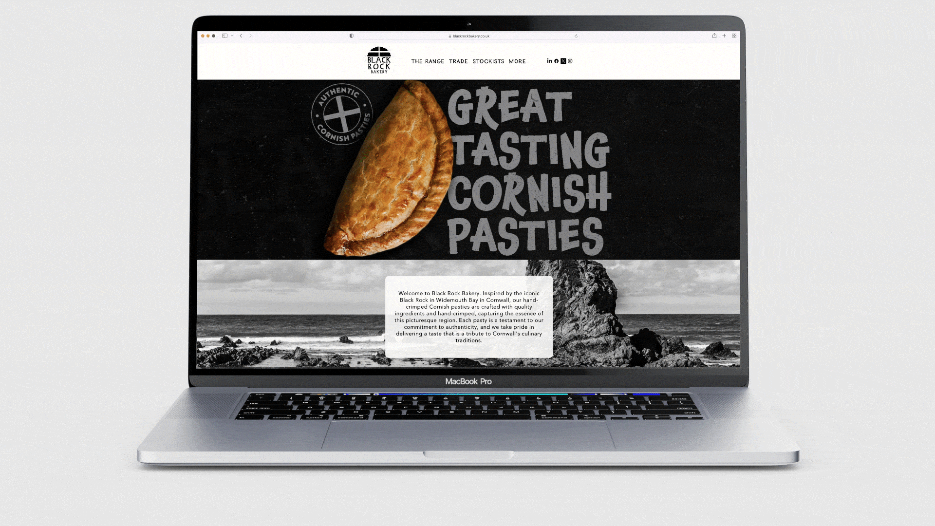 Black Rock Bakery JRS Graphic Design website mock up 