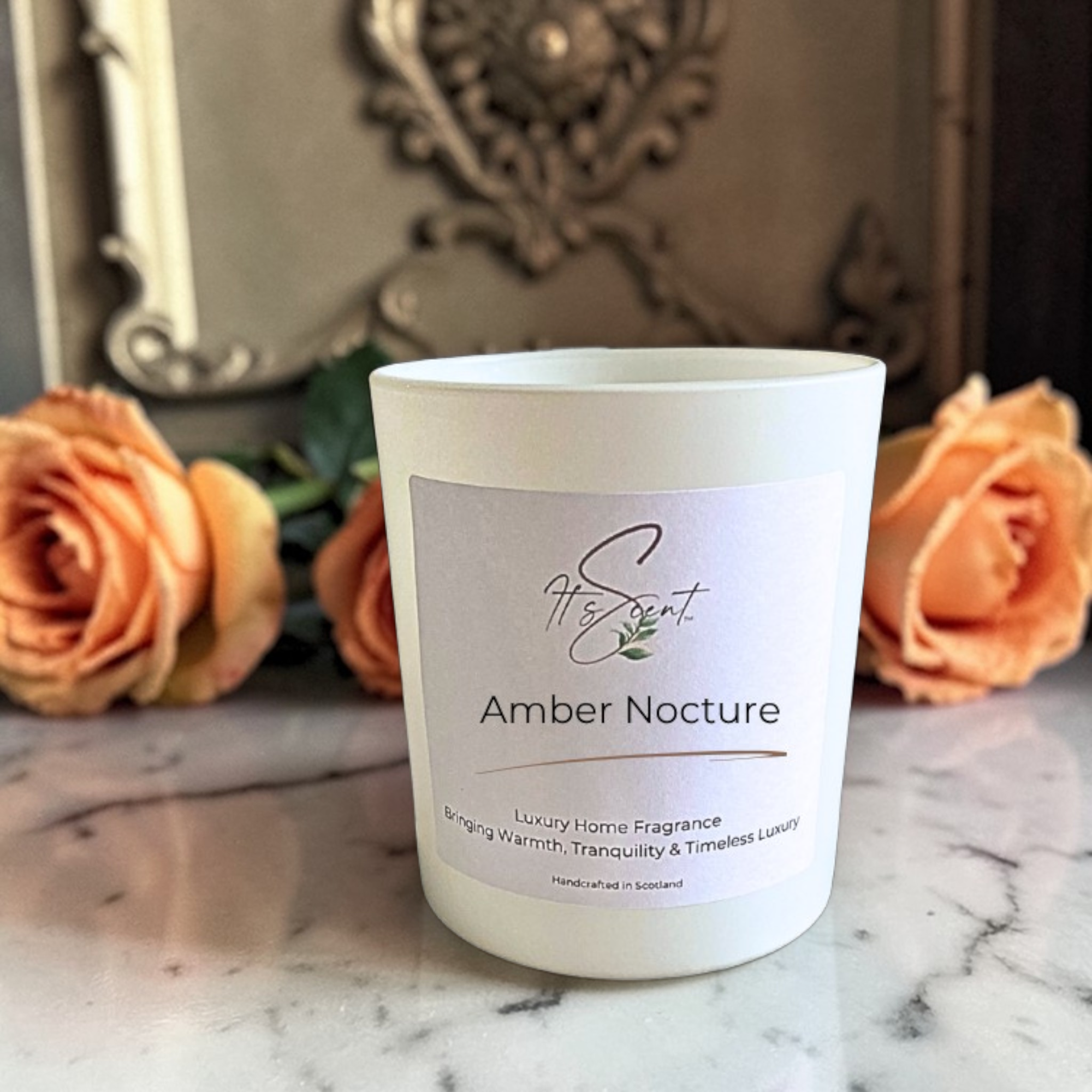 White Candle Container