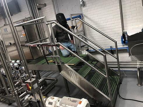 Handrailing fabricated and installed by Process Piping Solutions