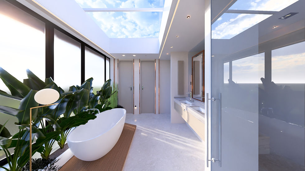 Quartos e espaços com iluminação suave, móveis de aproximação e detalhes sensoriais que refletem uma arquitetura afrodisíaca, criando ambientes acolhedores e íntimos para casais.
