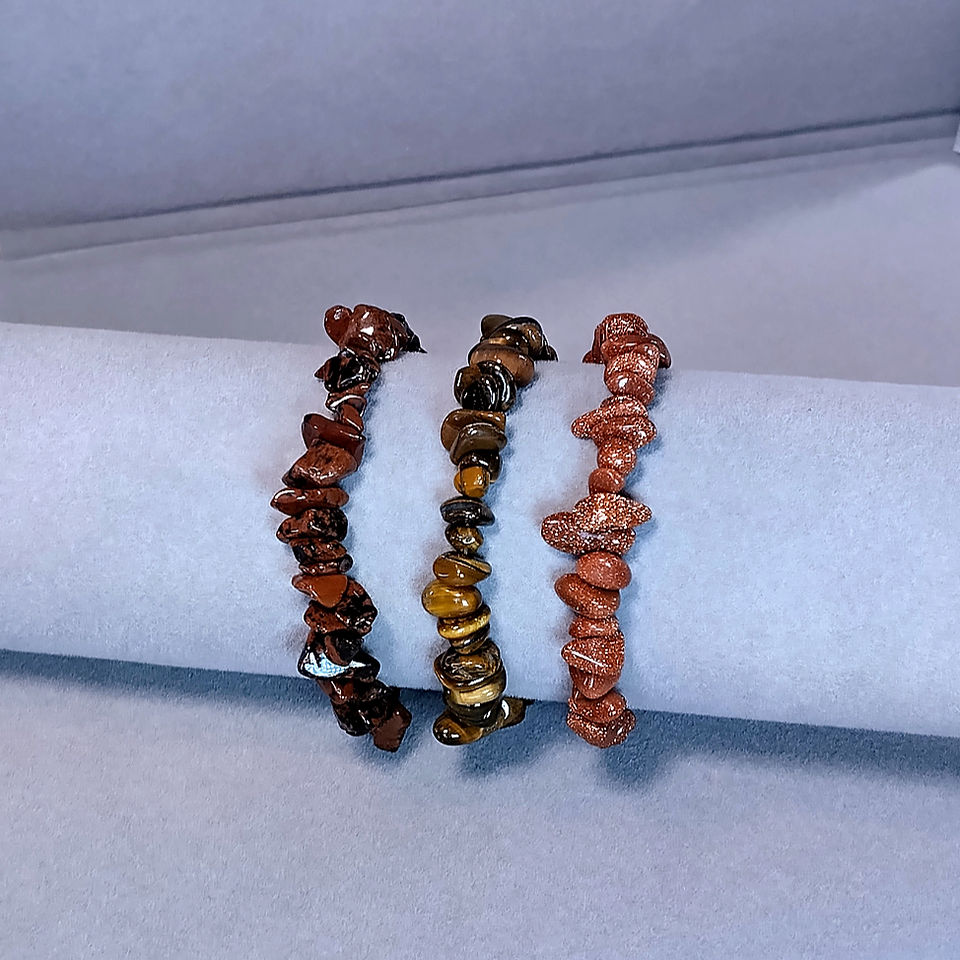 Goldstone - Mahogany Obsidian - Tiger's Eye bracelet