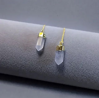 Raw Rose Quartz Earrings