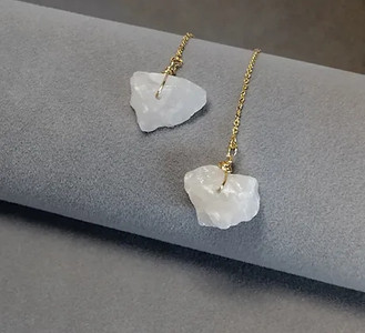 Raw Rose Quartz Earrings