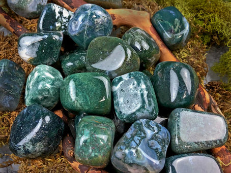 Autumn Equinox Gems - Moss Agate