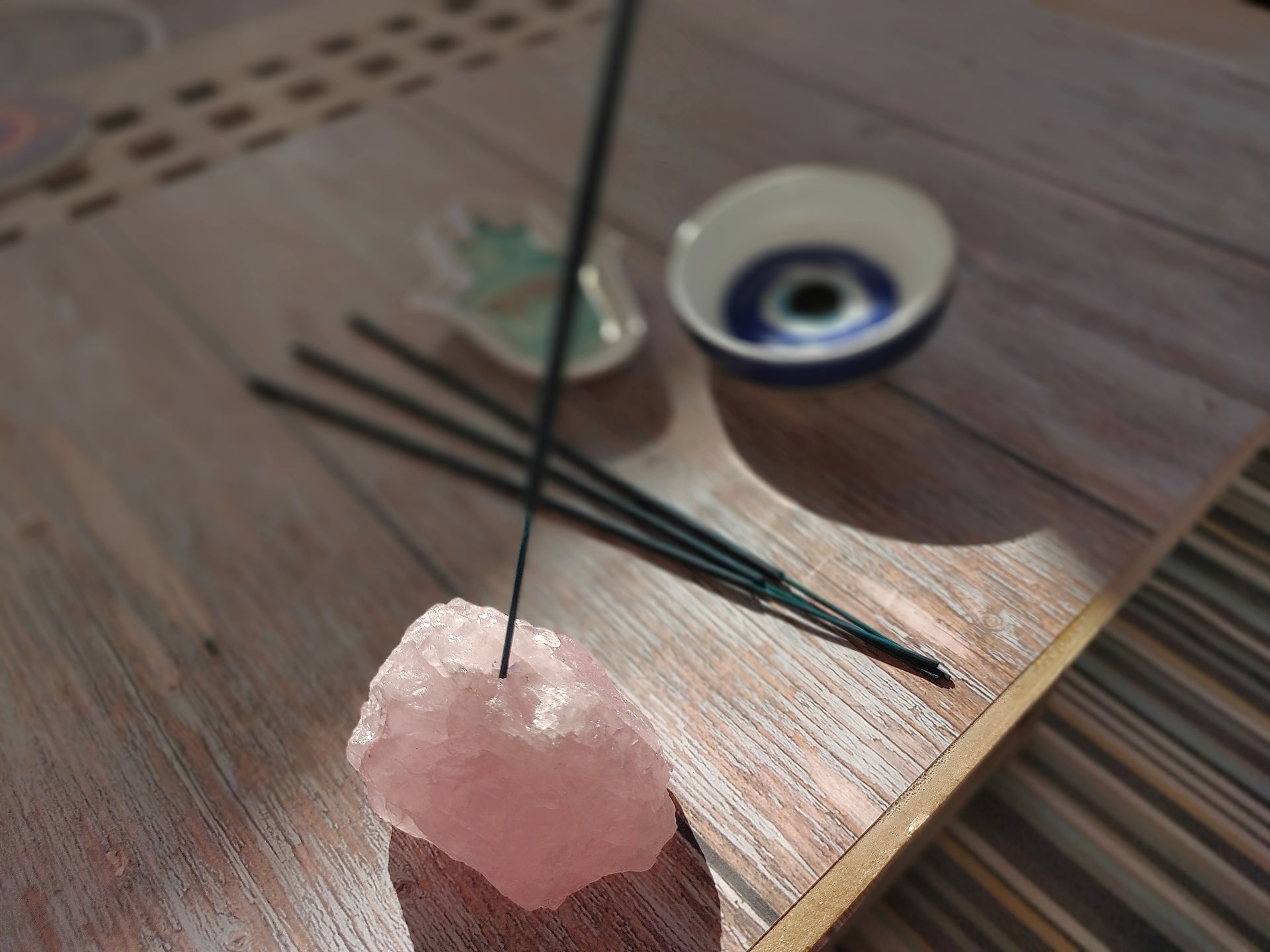 Raw Quartz Incense Holder