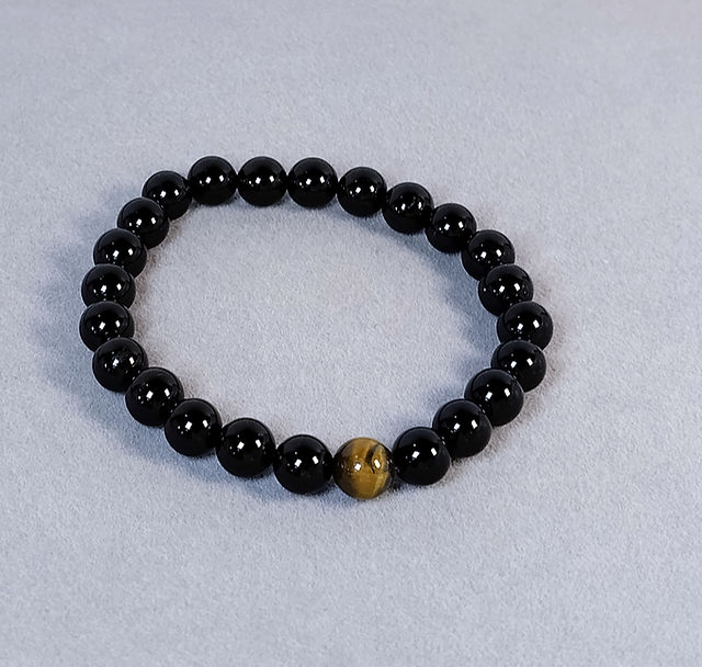 Onyx and Tiger's Eye Bracelet