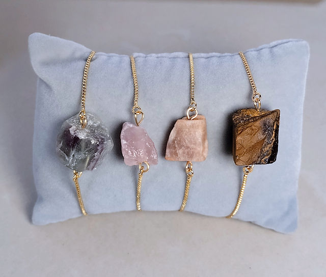 Fine Raw Crystal Bracelet