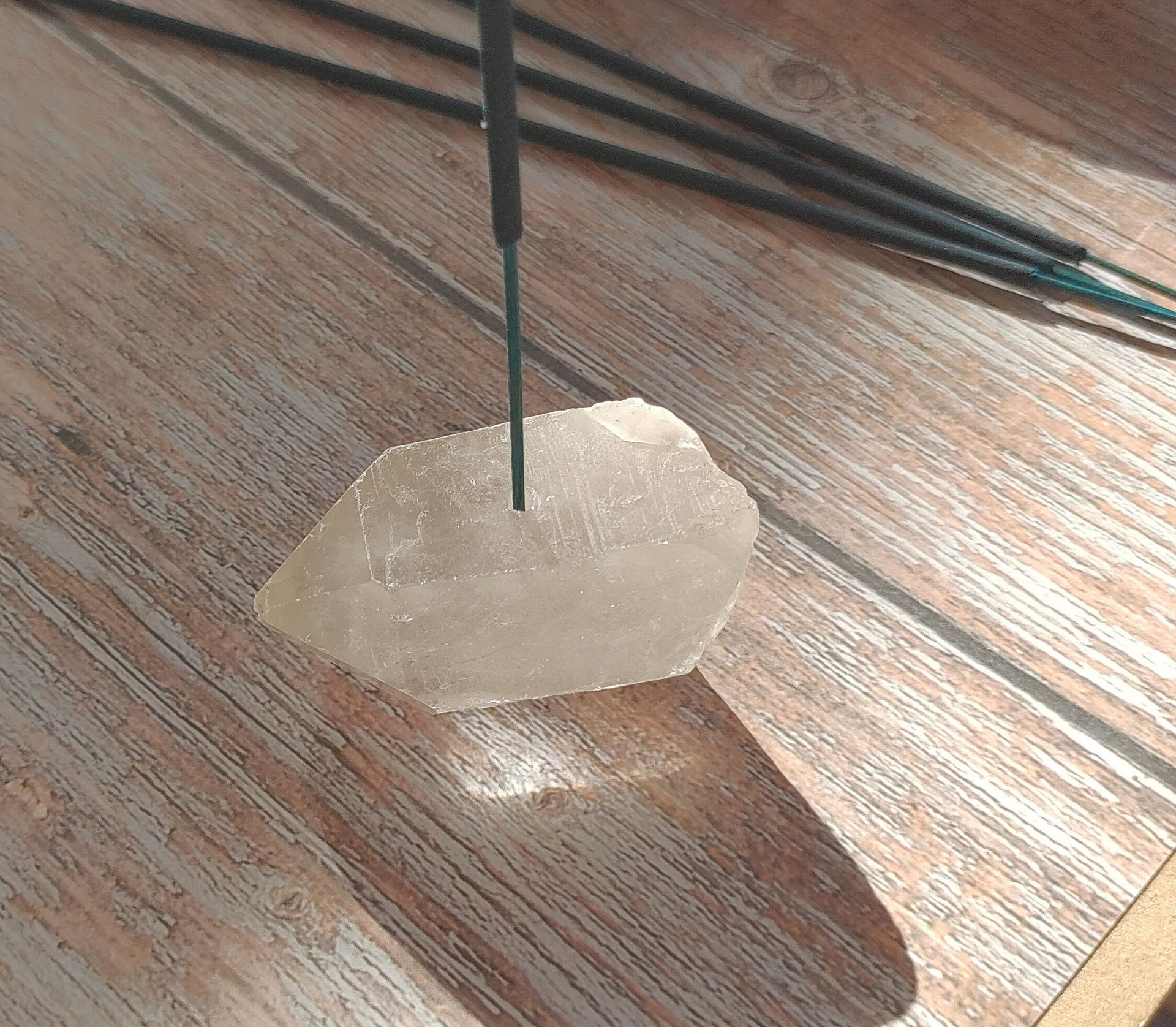 Raw Quartz Incense Holder
