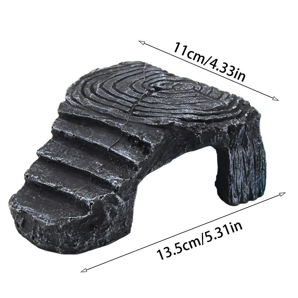 Thumbnail: Turtle Basking Platform Resin Habitat Decor Reptiles Platform Resin Material Tri