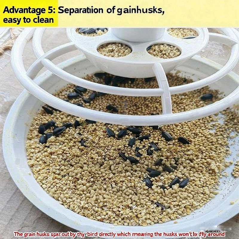 Thumbnail: Automatic Bird Feeder with Anti-Scatter, Parrot Food Dispenser for Cage, Hanging