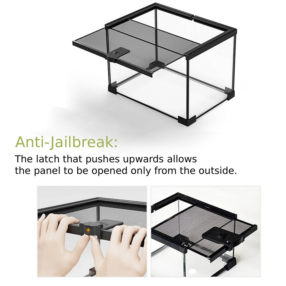 Thumbnail: Reptile Breeding Box Glass Spider Lizard Amphibian Terrarium Leak-proof Pet Habi