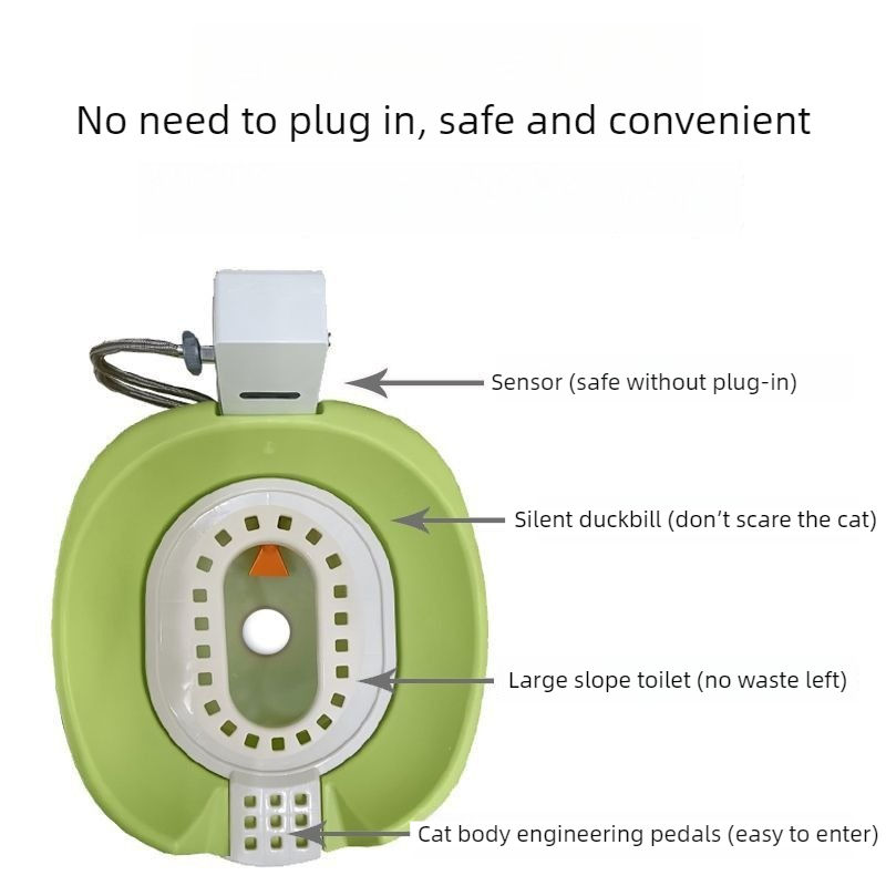 Thumbnail: Fully Automatic Flushing Cat Toilet Infrared Sensor Intelligent Cat Litter Box S