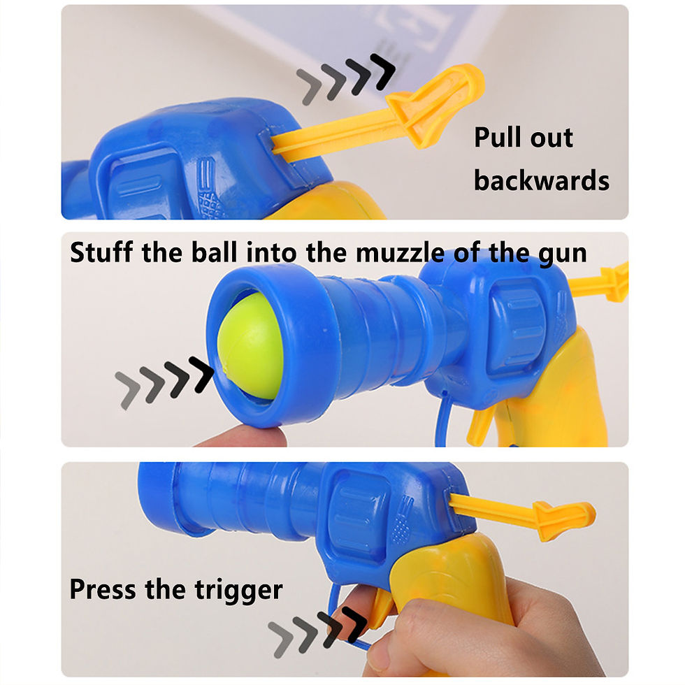 Thumbnail: 10-100pcs Cat Plush Ball Shooting Gun Funny Cat Toys Interactive Launch Training
