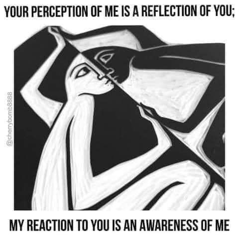 Perceptive Reflection Your Perception of Me Is a Reflection of You. My Reaction to You Is an ...