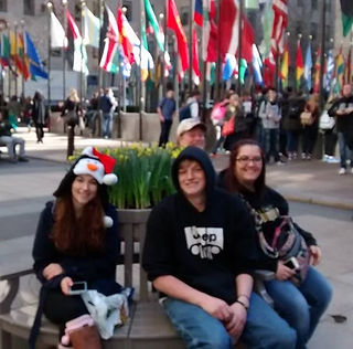Hanging out in Rockefeller Plaza