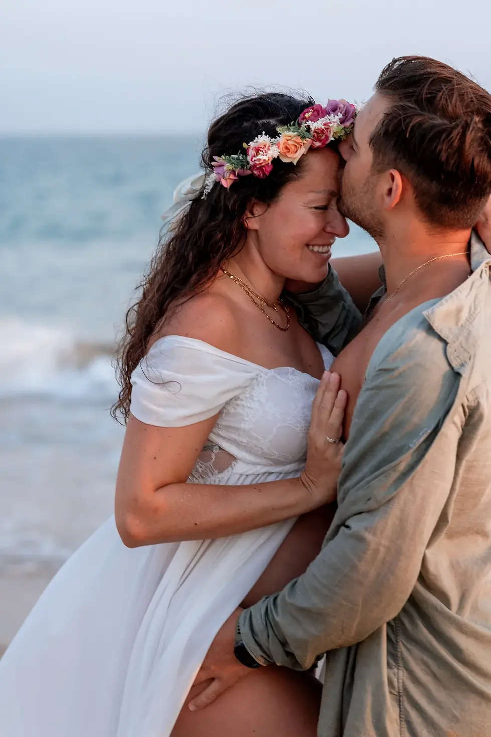 shooting grossesse en extérieur plage photographe la rochelle