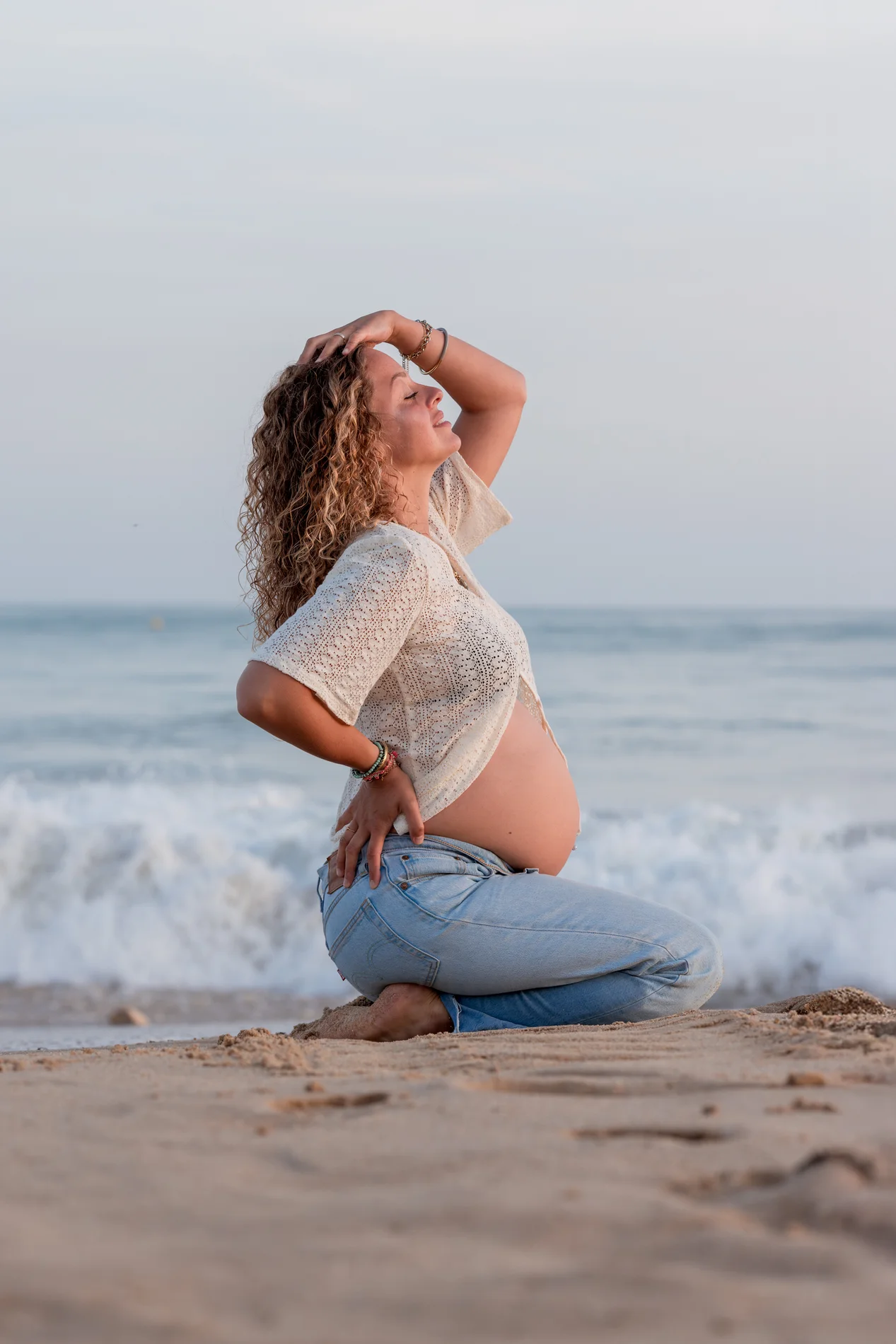 comment s'habiller pour une séance photo grossesse à la rochelle plage extérieur photographe ile de ré