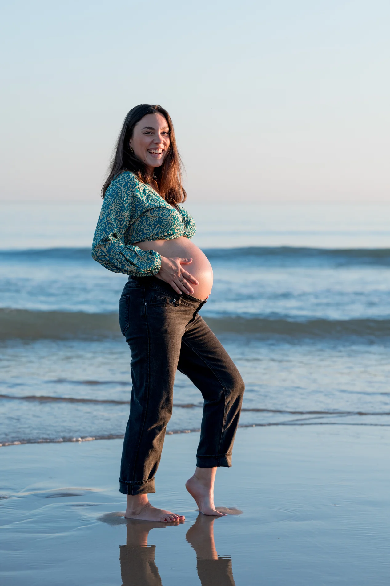 comment s'habiller pour une séance photo grossesse à la rochelle plage extérieur photographe ile de ré