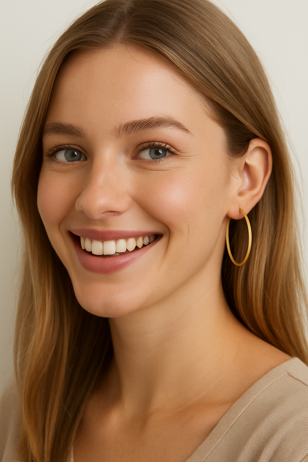 תמונה ממוזערת: עגילי חשוק זהב - עגילים קלאסיים ועדינים