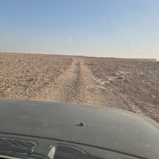 car window view of the saudi arabian desert