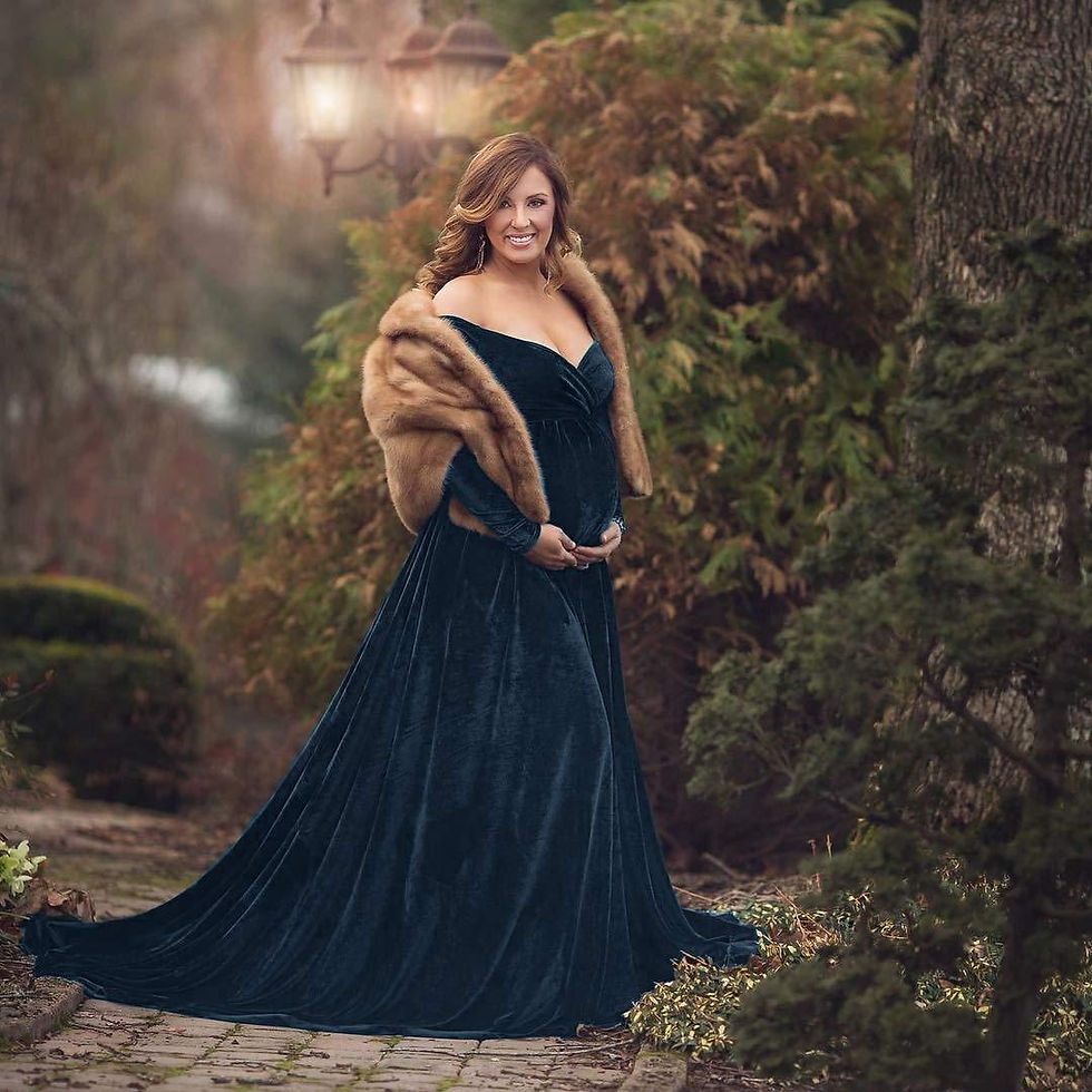 Thumbnail: V-neck Tail-length Jumpsuit Photography Dress