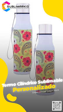 Termo cilíndrico Personalizado con cordón