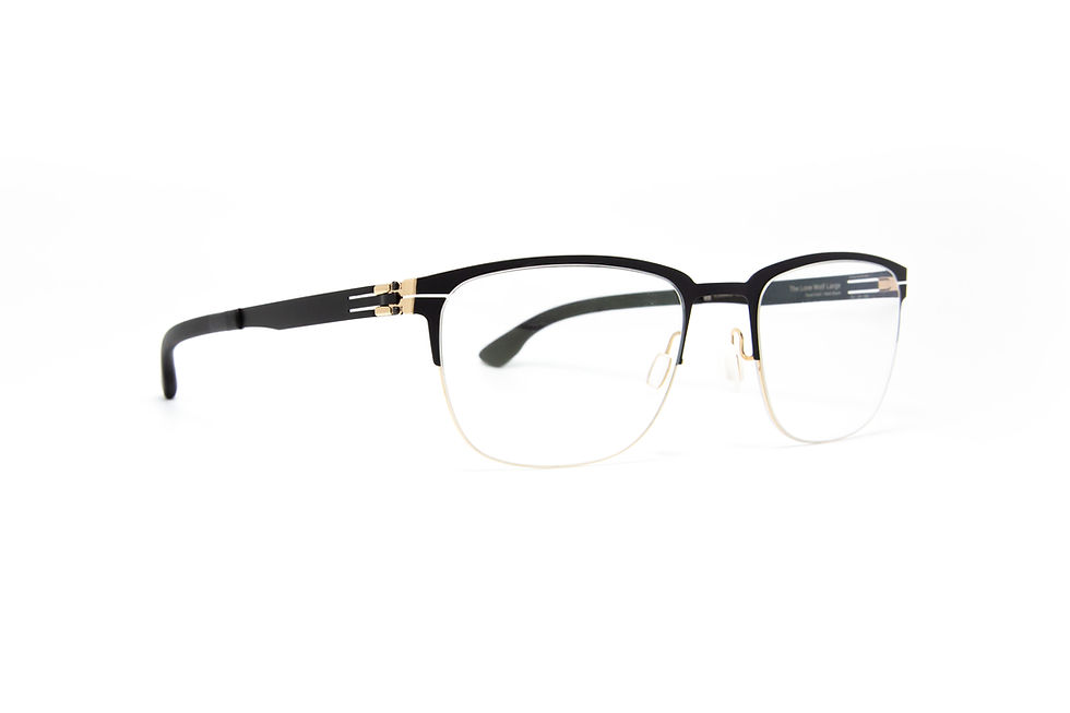 ภาพขนาดย่อ: กรอบแว่น ic! berlin The Lone Wolf Large 53-20-145 Rose Gold . Matt Black