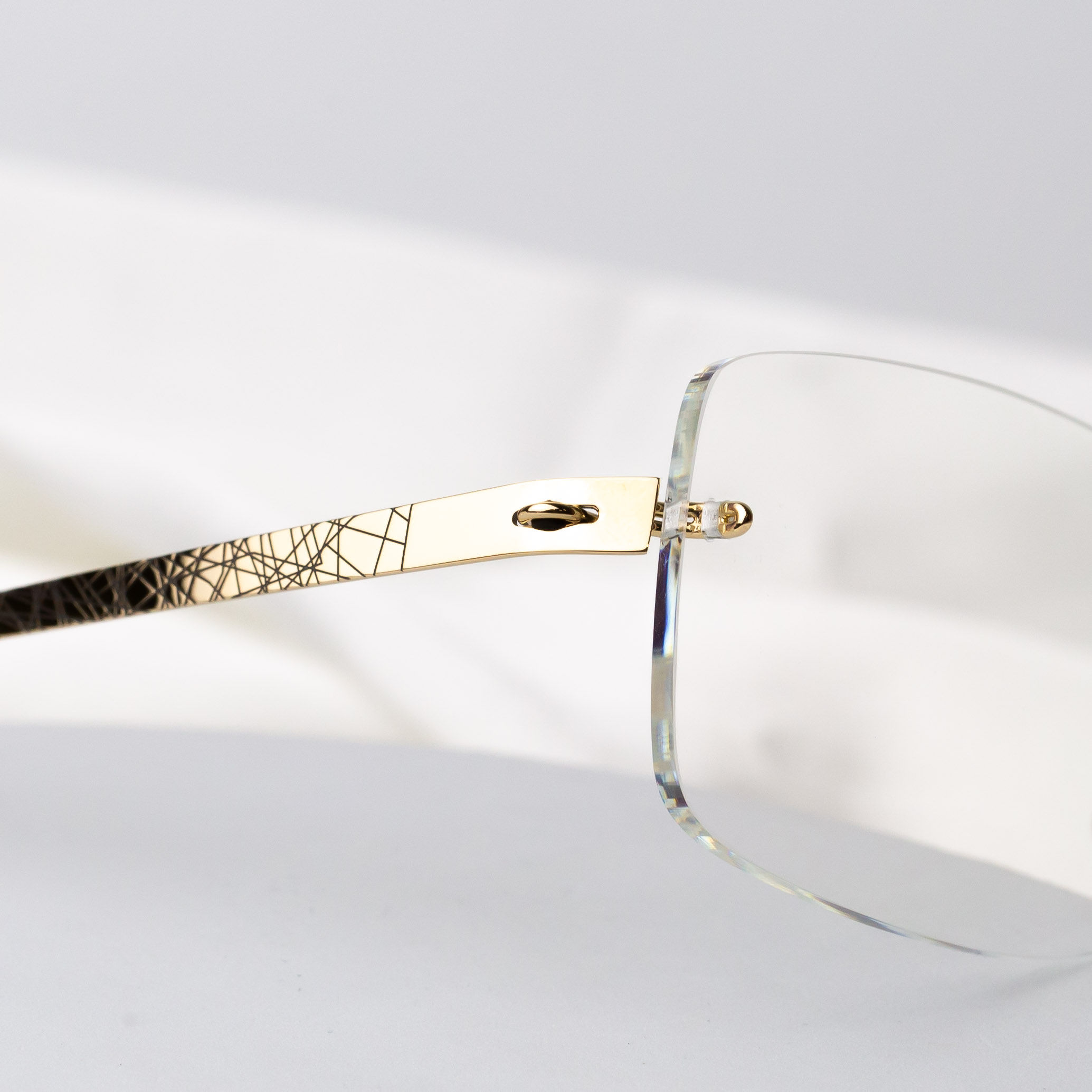 กรอบแว่น LINDBERG PRECIOUS SPIRIT T.976 YELLOW GOLD.BLACK GOLD MESH
