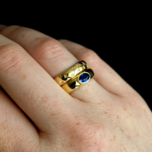 Remodelled Sapphire and Diamond ring Auckland