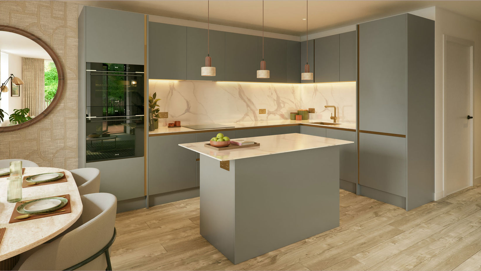 Westward kitchen CGI image