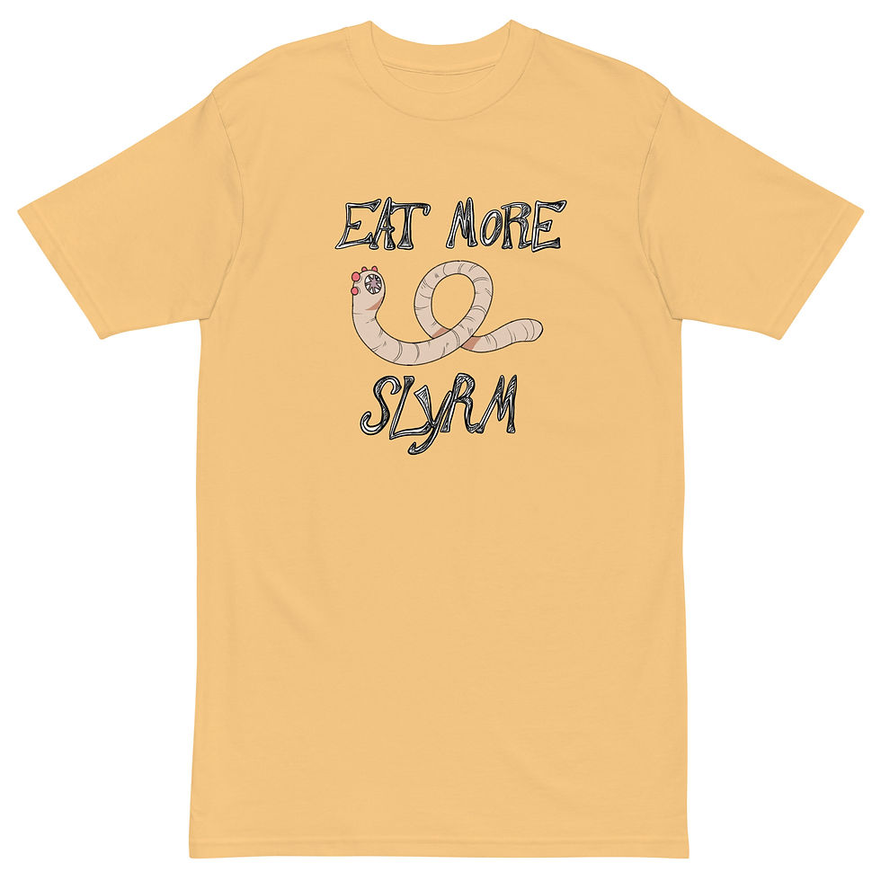 Thumbnail: Eat more Slyrm - Soulstar Hunters Men’s heavyweight tee