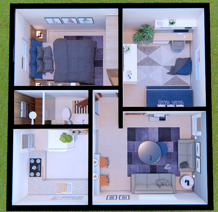 Miniatura: Projeto 009 - 50m²