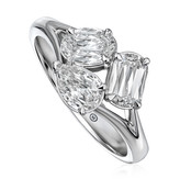 CRISSCUT NEW YORK 3-STONE RING