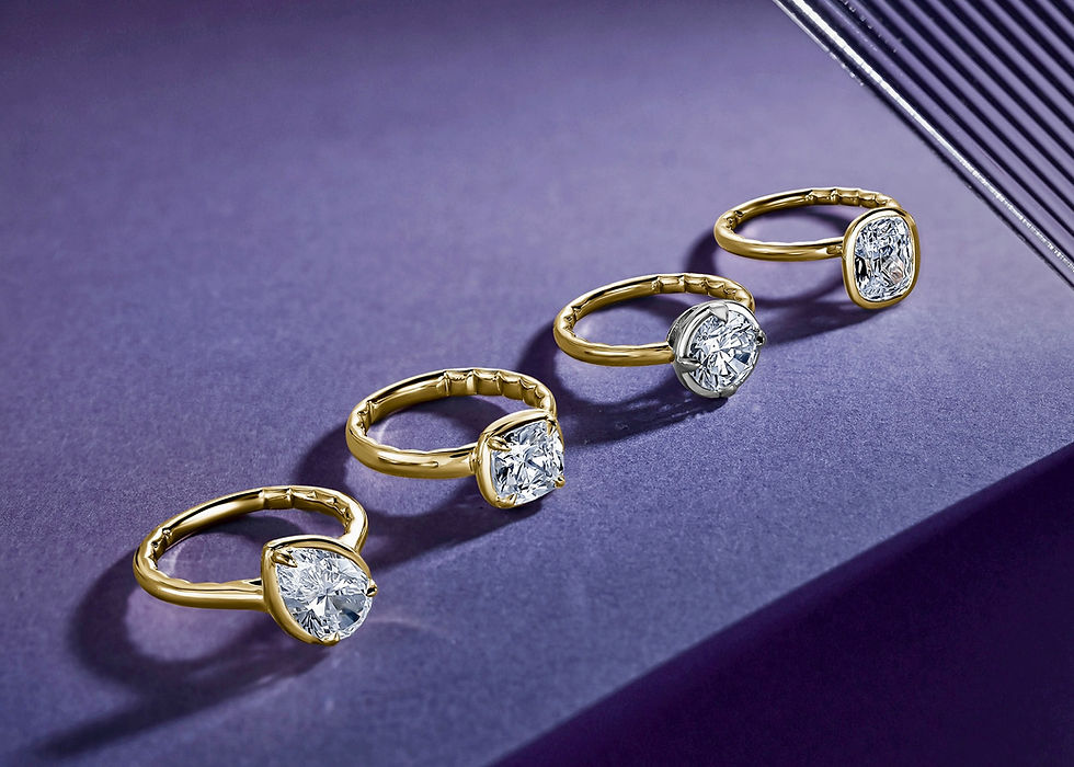 Noam Carver bezel engagement rings